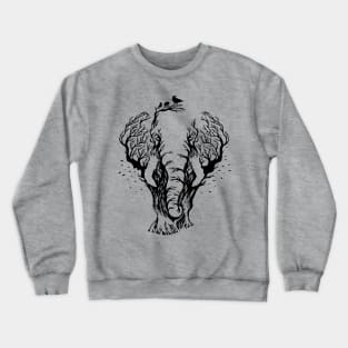 Elephant Silhouette Crewneck Sweatshirt